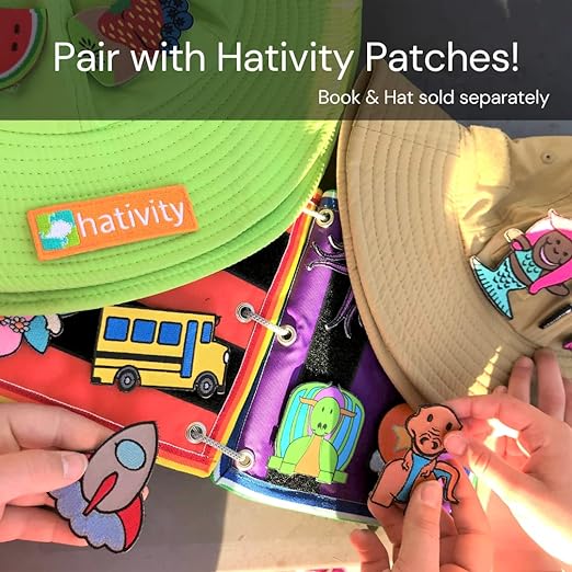 Farm-themed kids hat patches with farm animal designs