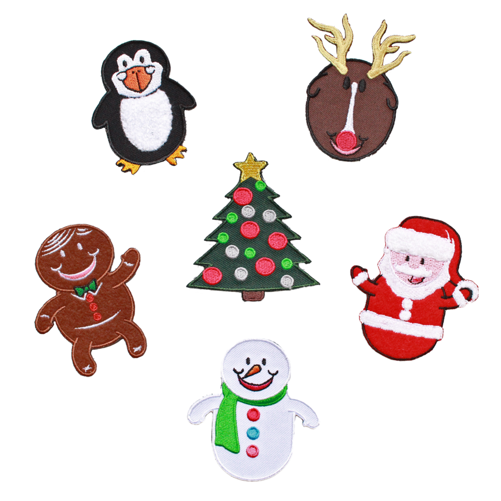 Winter hat patches and festive Christmas hat accessories
