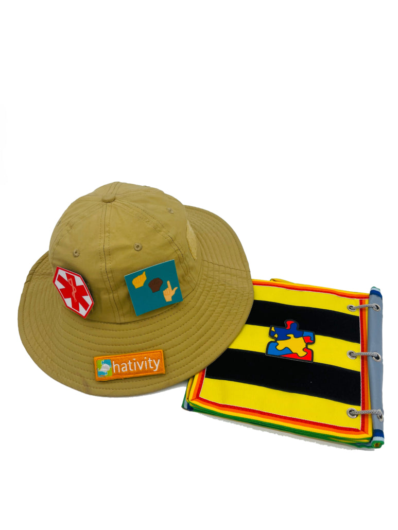 Autism awareness patches and medical symbol patches set