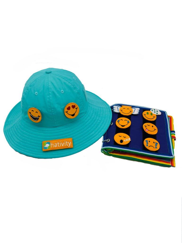 Emoji patches for kids hats with removable designs