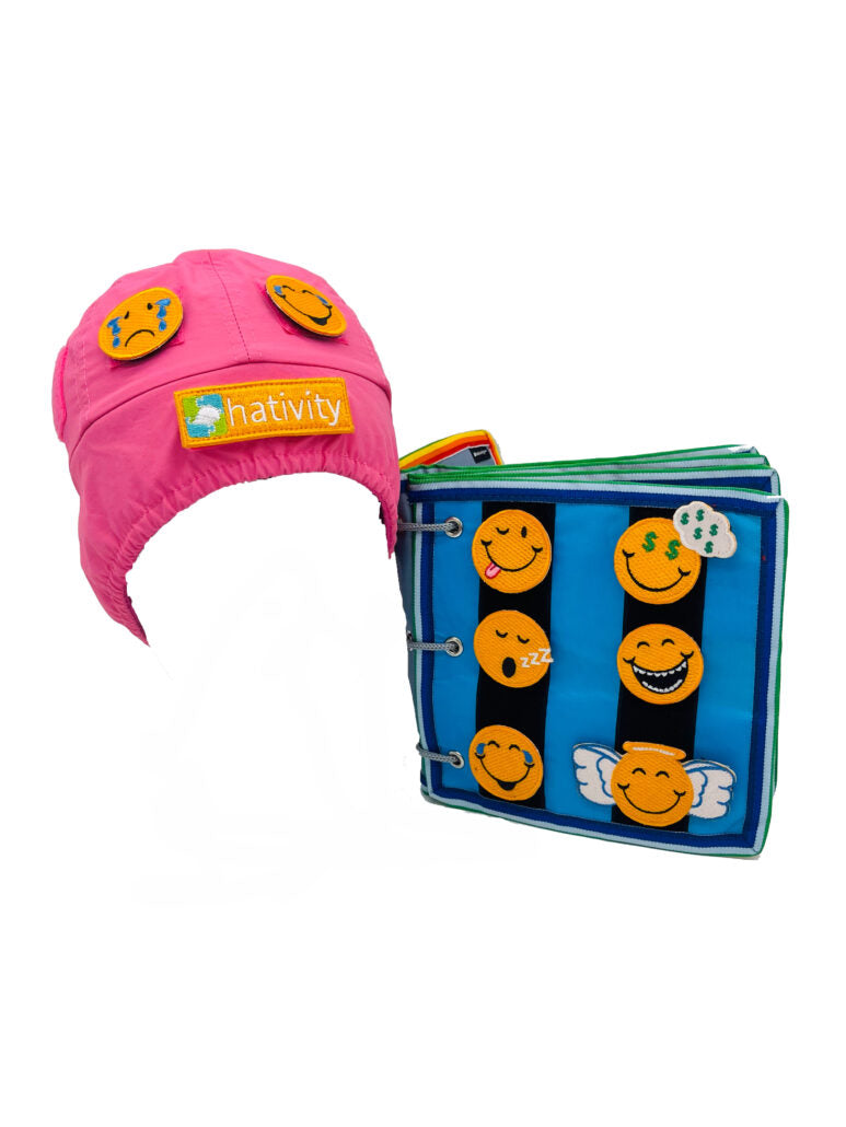 Emoji patches for kids hats with removable designs