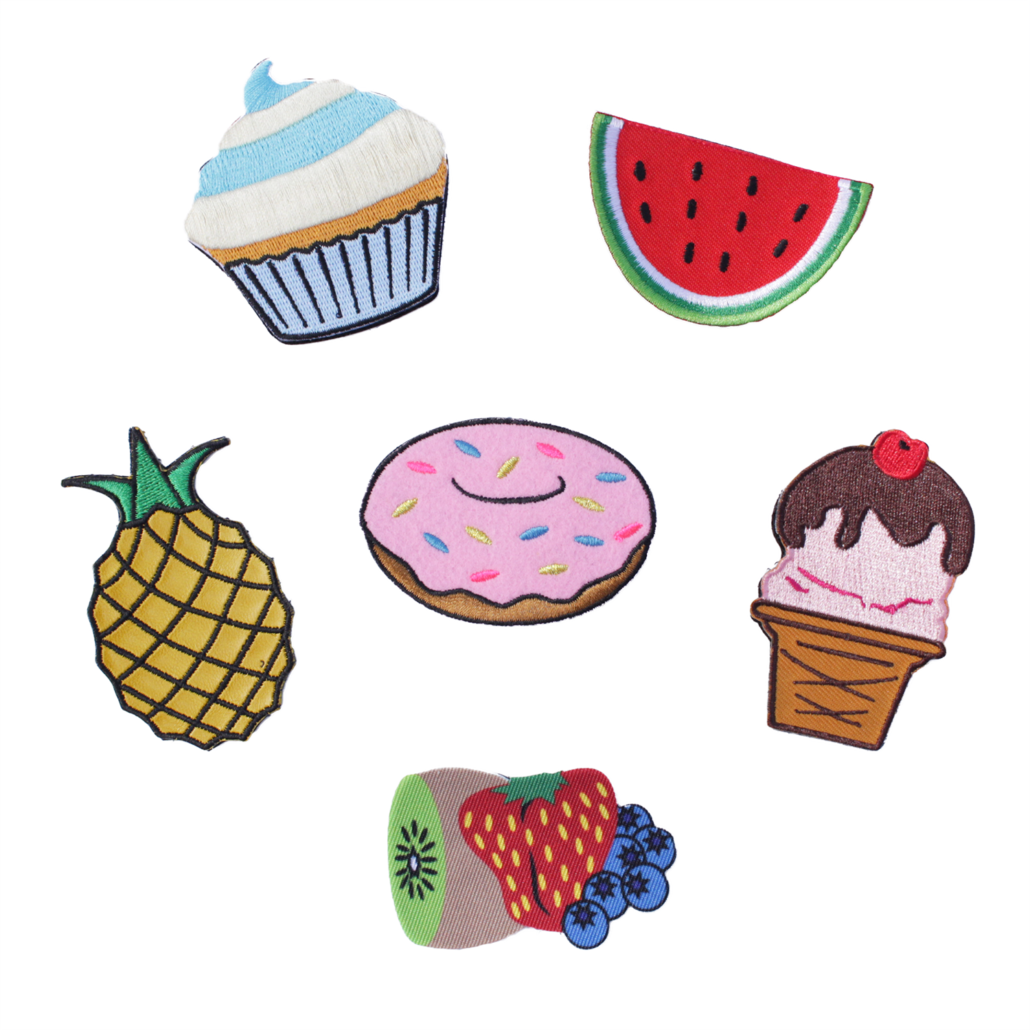 Sweet food patches removable decorative patches for hats