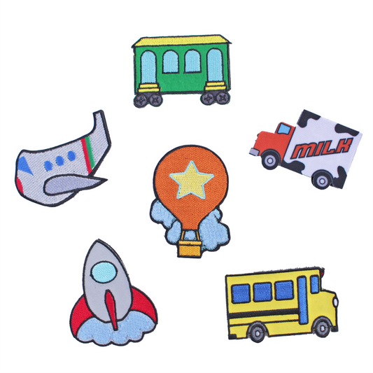 Hativity® Transportation Patches Set – Fun Patches for Kids’ Hats