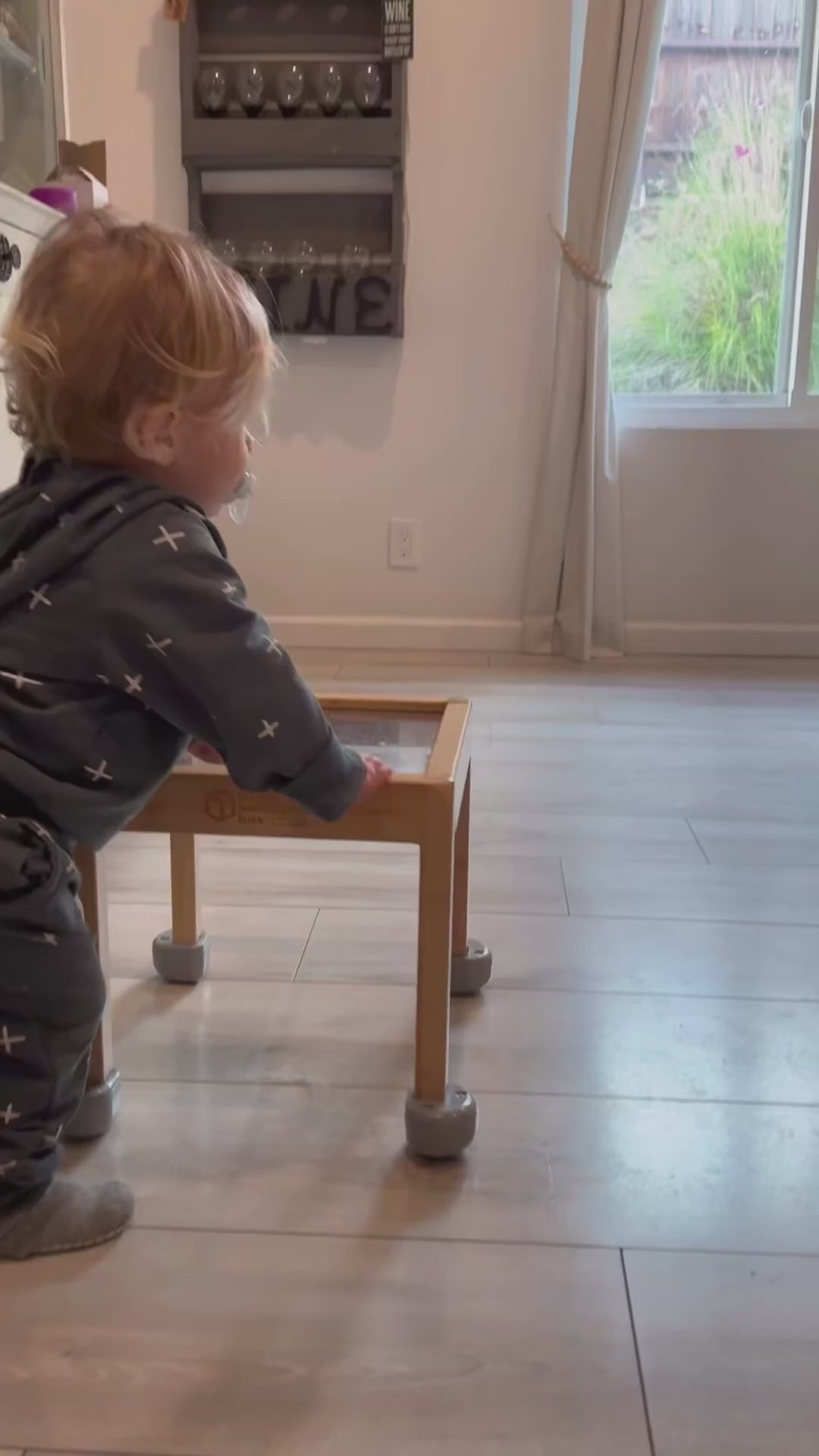 Non-toxic wooden baby walker for toddler development