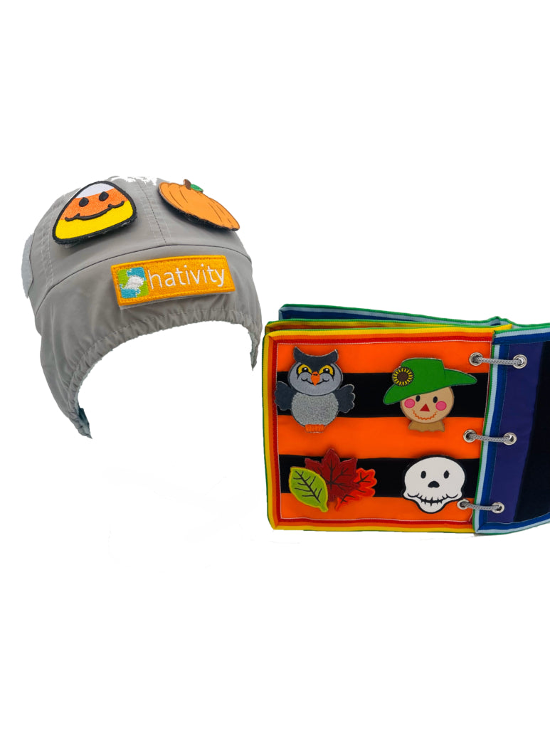 Fall hat patches with Halloween removable designs for hats