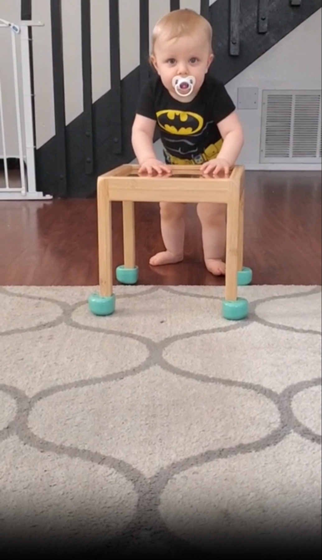 Non-toxic wooden baby walker for toddler development
